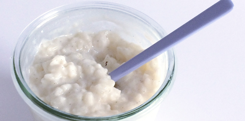 Il piatto base per assumere i blocchi di carboidrati di Covi è il rice pudding
