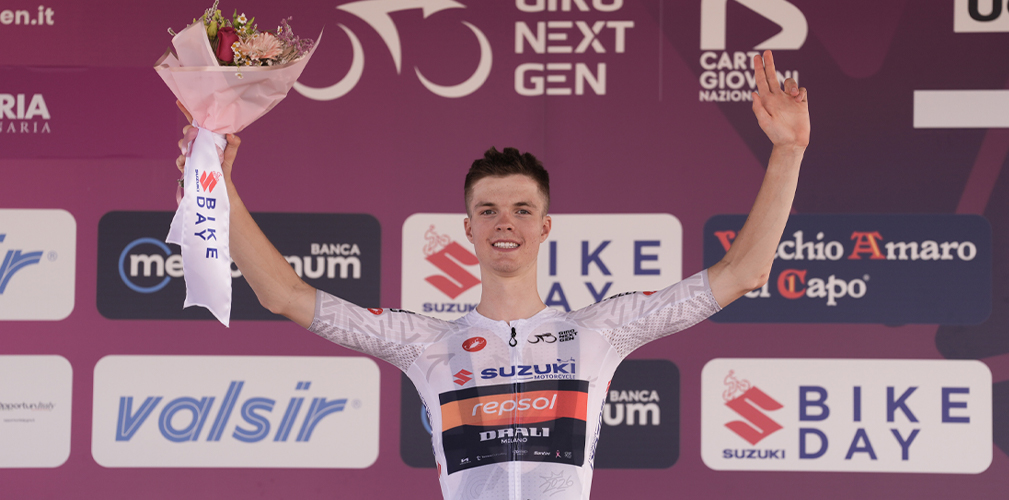 Giro next gen, maglia bianca tappa 3, Hakon Eiksund Oksnes, Team Repsol-Drali (foto La Presse)