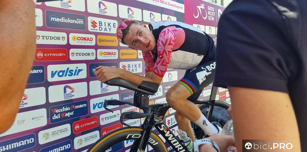 Lorenzo Finn, Giro Next Gen 2026, maglia rosa, cronometro, defaticamento