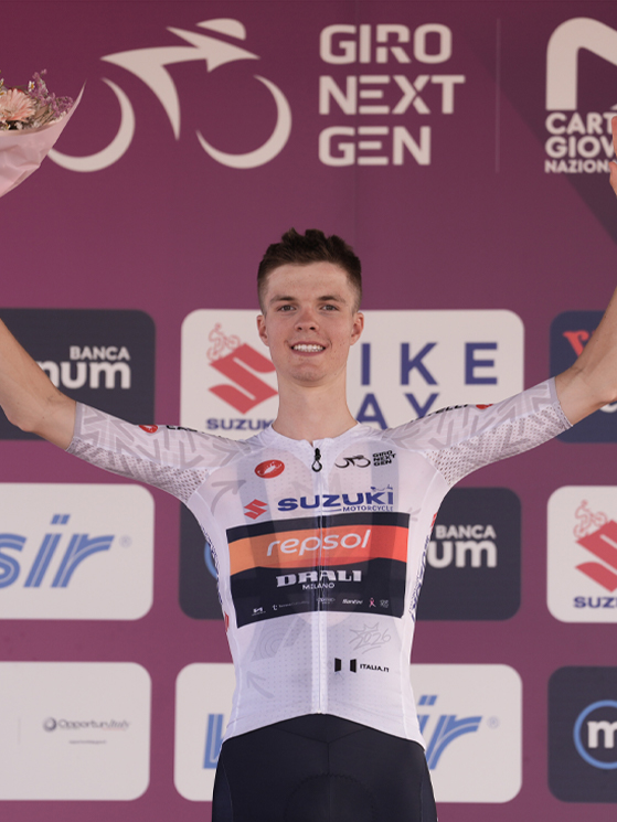 Giro next gen, maglia bianca tappa 3, Hakon Eiksund Oksnes, Team Repsol-Drali (foto La Presse)