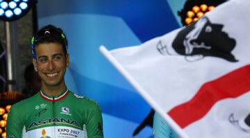 Tour de France 2017, astana, Fabio Aru, bandiera della Sardegna, quattro mori