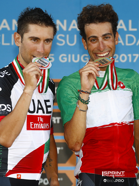 Guidato da Zanini e Martinelli, Aru vinse il tricolore nel 2017 a Ivrea davanti a Ulissi