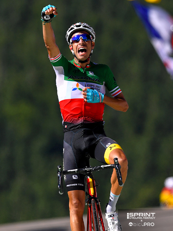 Nel secondo Tour della sua carriera, Aru vinse la maglia alla Planche des Belles Filles