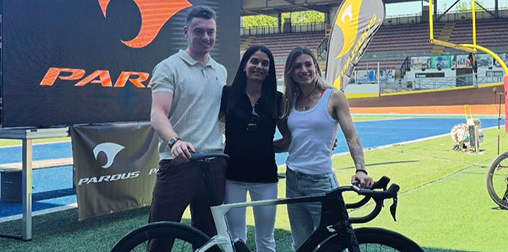 Martina Fidelfatti con i testimonial Sara Sandrini, Paul Paquot (immagine Pardus Europe)