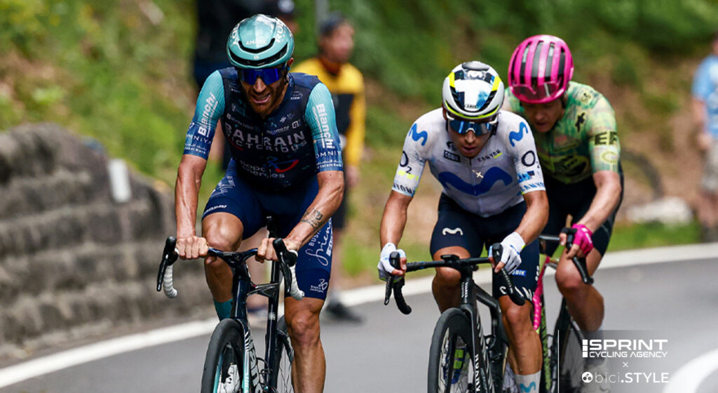 L'ultimo Giro di Caruso è vissuto su vari attacchi: questo quello di Andalo