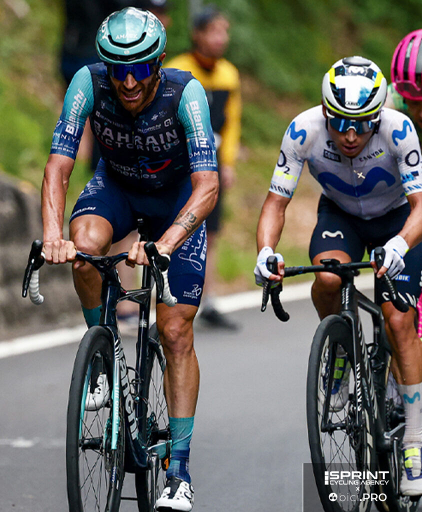 L'ultimo Giro di Caruso è vissuto su vari attacchi: questo quello di Andalo