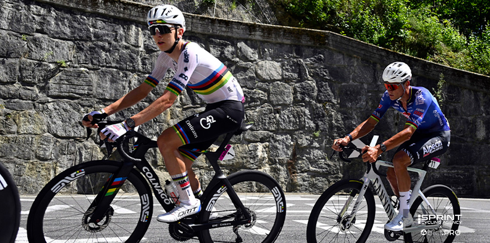 Ieri, Van der Poel ha provato a tenere Pogacar, che però ha trasformato in inferno una tappa da 2.446 metri di dislivello