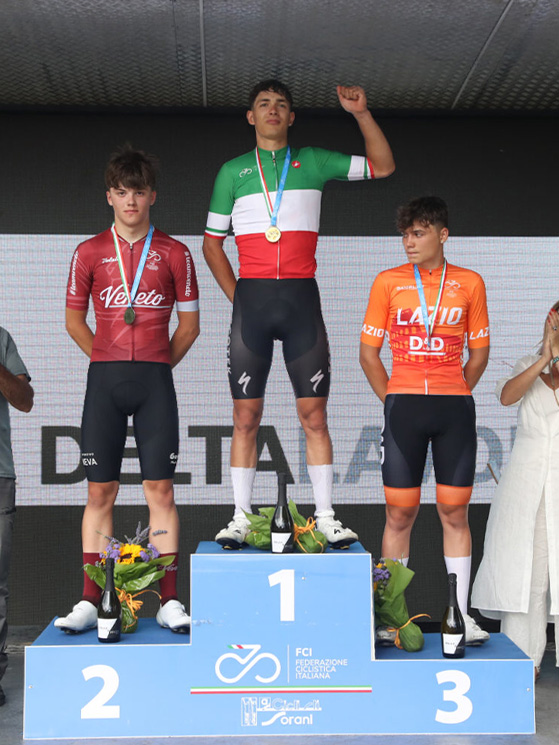 Vincenzo Carosi terzo nel tricolore, vinto da Balliana su Rosso (foto xpix.it)