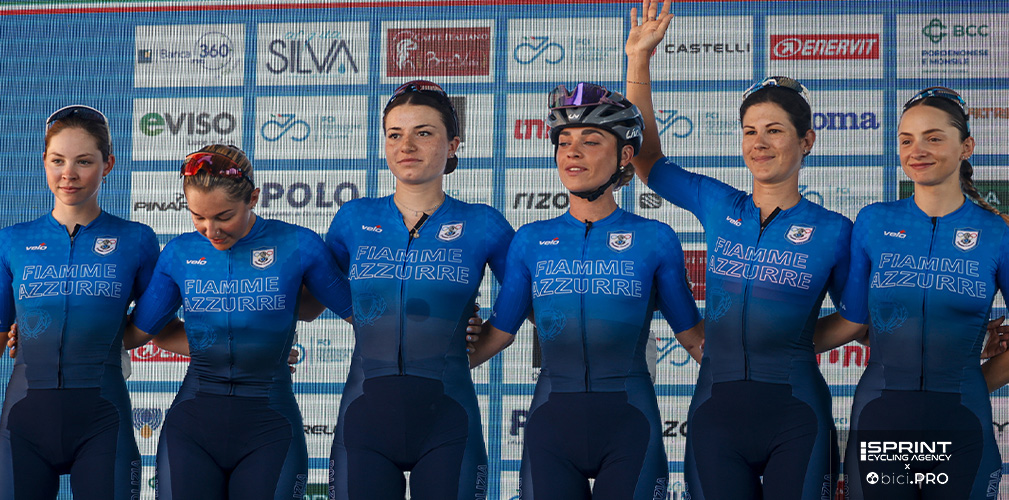 Elena Cecchini ha disputato il campionato italiano sulla strade di casa. Con lei Pegolo, Baima, Sanarini, Paternoster e Consonni