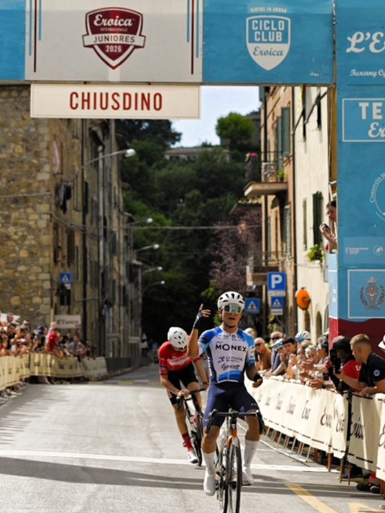 La principale vittoria dell'AR Monex in linea, con Moreno primo a Tuscany Cycling Academy (foto Rinaldi)