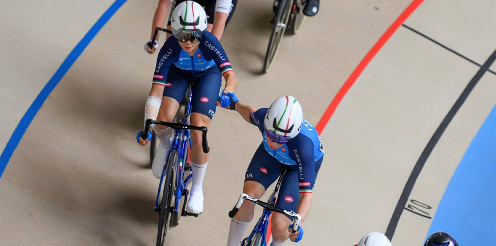 Agata Campana e Matilde Rossignoli, ottime seconde nella madison junior (foto UEC)