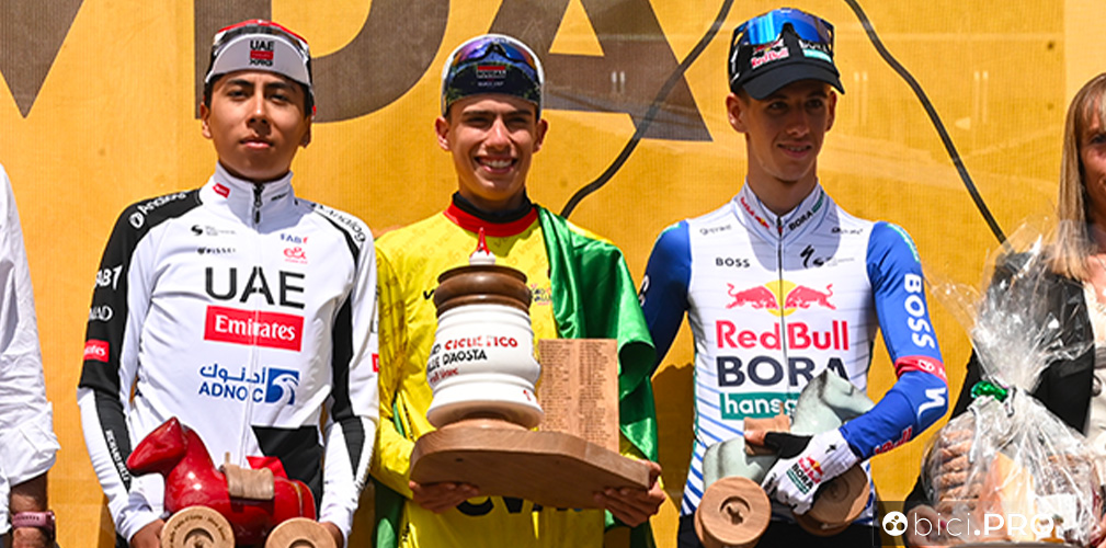 Il podio finale: primo Henrique Bravo, alle sue spalle Ramirez e Bock