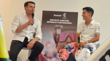 Afonso Eulalio, Team Bahrain Victorious, insieme a Claudio Masnata, Bianchi, Milano
