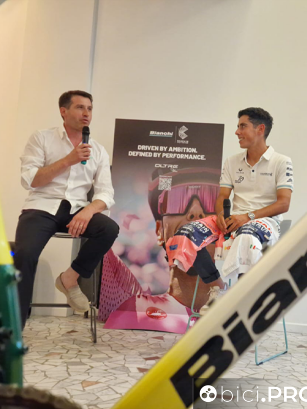 Afonso Eulalio, Team Bahrain Victorious, insieme a Claudio Masnata, Bianchi, Milano