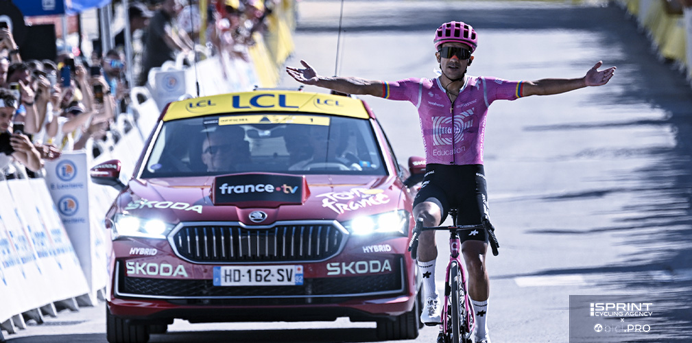 Richard Carapaz (classe 1993) è al suo secondo successo al Tour dopo quello di Superdevoluy nel 2024