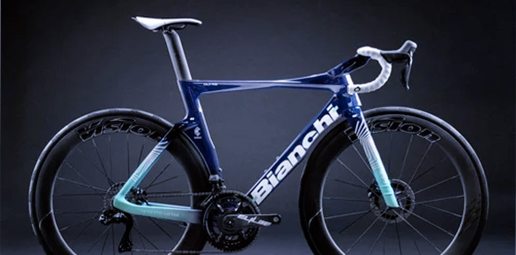La Bianchi Oltre RC del team Bahrain-Victorious