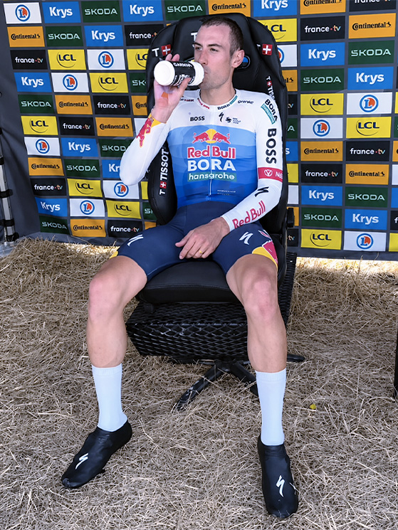 Che bello vedere Mattia Cattaneo sulla hot seat. Il lombardo è rimasto a lungo in prima posizione. Alla fine ha chiuso al sesto posto (foto Instagram)