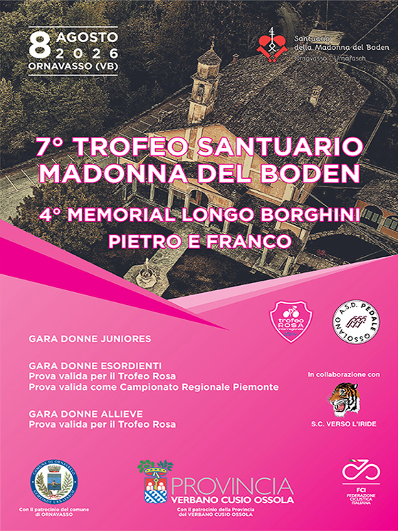 Il Trofeo Santuario della Madonna del Boden si svolgerà l'8 agosto