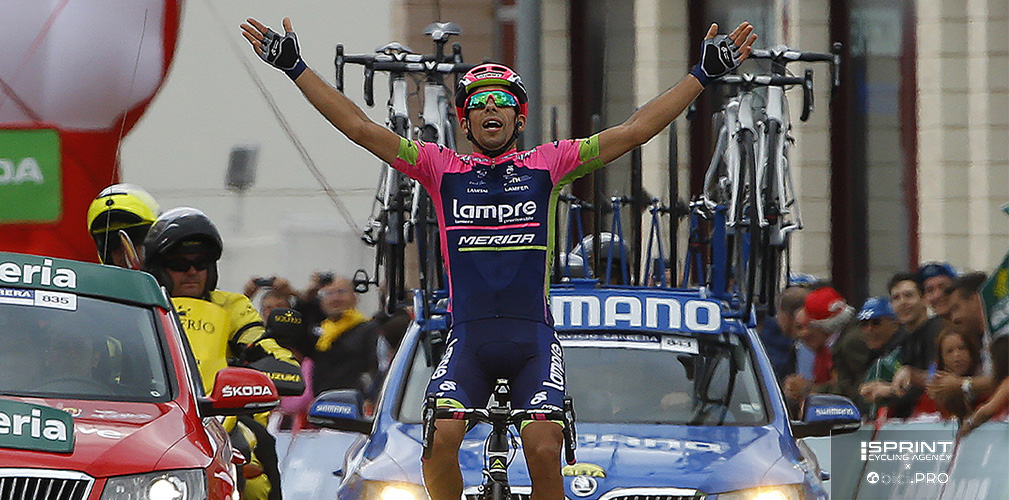 La vittoria di Oliveira nella tappa a Tarazona della Vuelta del 2015, l'unico suo successo di peso da pro'