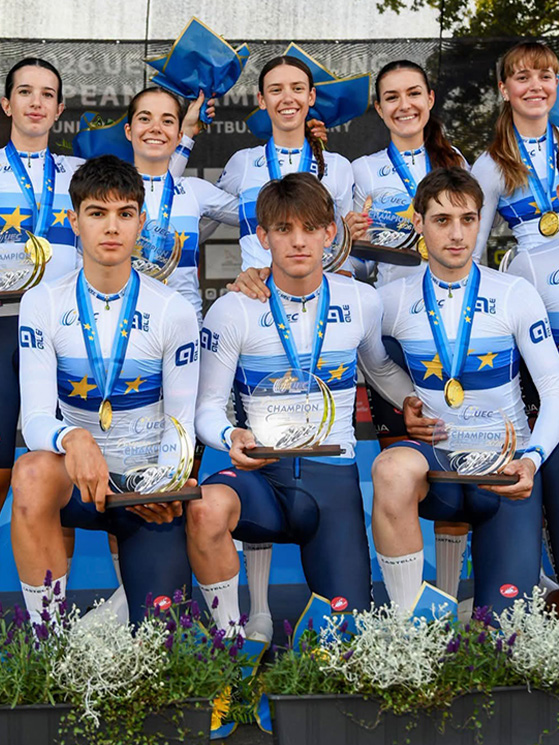 Dopo le medaglie conquistate agli europei, Matilde e il gruppo azzurro puntano forte al mondiale in pista di Zolder (foto UEC)