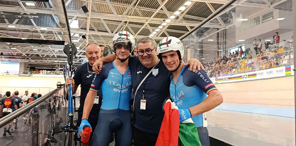 Vendramin insieme a Nicola Padovan, la coppia che ha riscattato la piccola delusione dell'argento agli europei