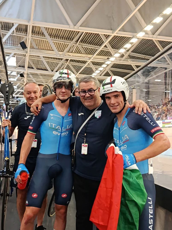 Vendramin insieme a Nicola Padovan, la coppia che ha riscattato la piccola delusione dell'argento agli europei
