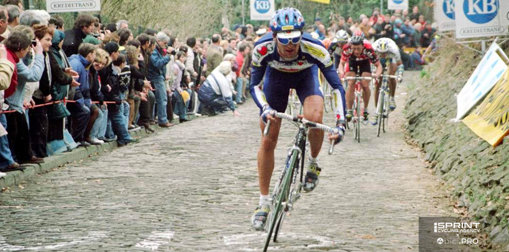 Nella prima stagione con Ferretti alla Mg-Technogym, Bartoli vincee 9 corse, fra cui il Giro delle Fiandre. Ha 26 anni