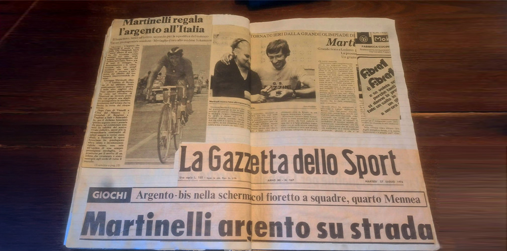 Così la Gazzetta dello Sport celebrò l'argento di Martinelli nella prova in linea di Montreal (foto Il Giornale di Brescia)