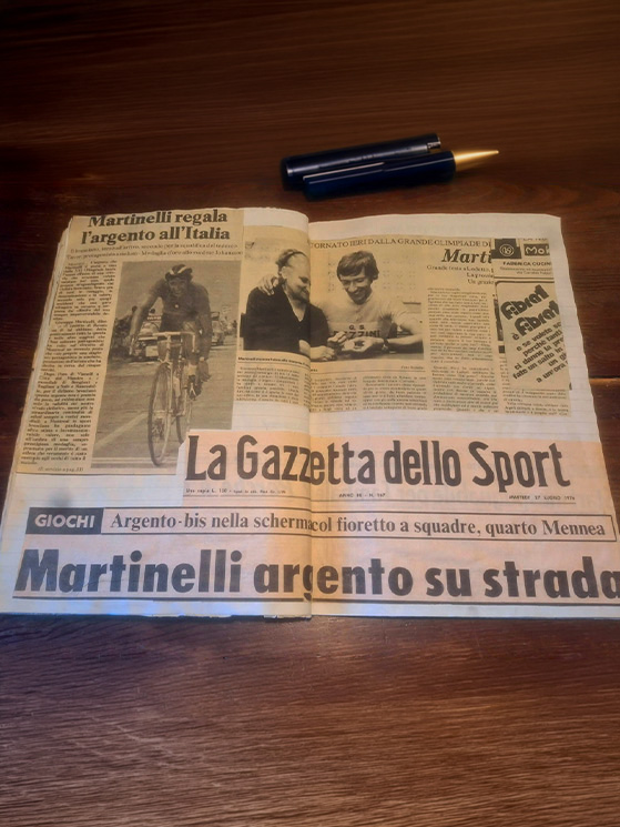 Così la Gazzetta dello Sport celebrò l'argento di Martinelli nella prova in linea di Montreal (foto Il Giornale di Brescia)