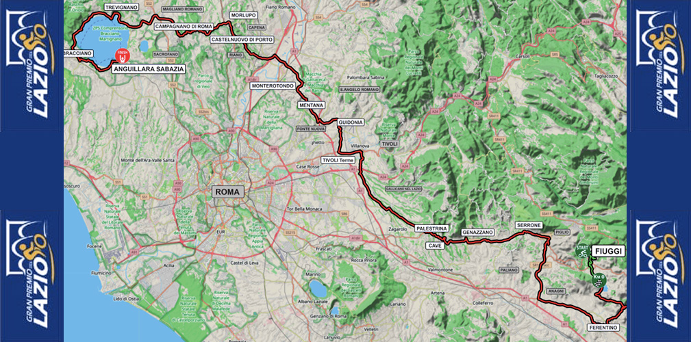 Partenza da Fiuggi e arrivo ad Anguillara Sabazia