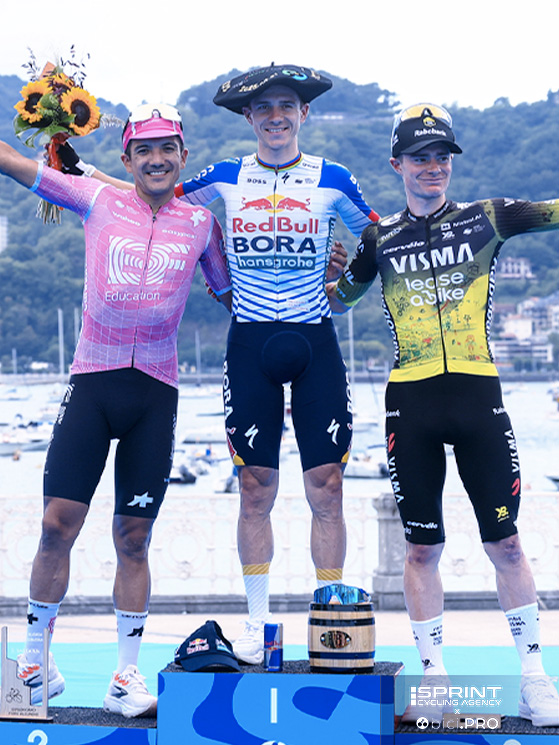 A San Sebastian Carapaz è stato secondo alle spalle di remco. Ma in salita lo aveva tenuto. Terzo fu Tulett