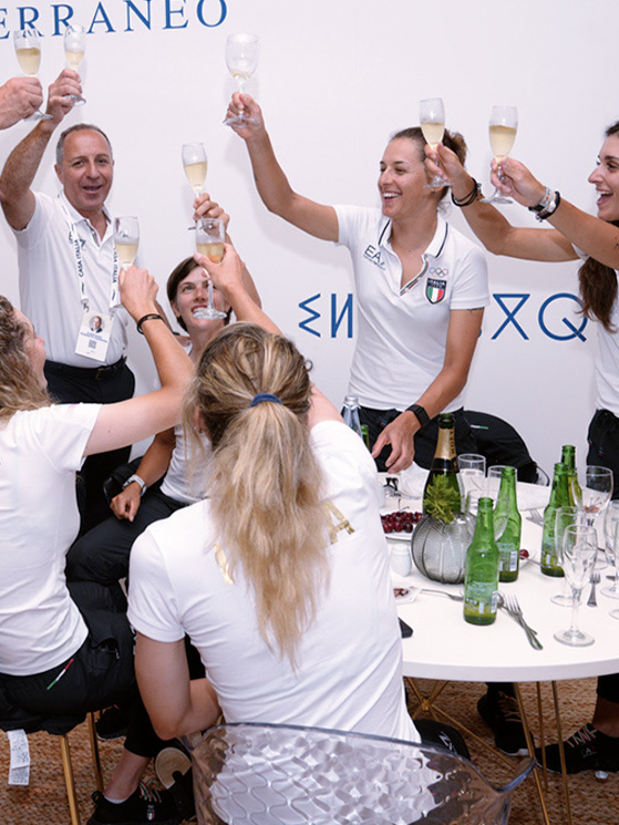 Un brindisi per l'Italia ad Orano 2022 (foto Coni/Pagliaricci)