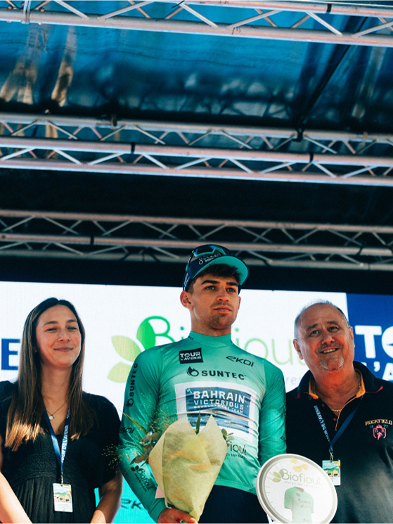 Tour de l'Avenir 2026, maglia verde, Thomas Capra, Team Bahrain Victorious Development (foto Jolypics-Tour de l'Avenir)