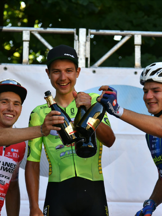 Andrii Ponomar, General Store-Essegibi-F.lli Curia, GP Colli Rovescalesi 2026, podio, Nicolò Garibbo e Alexandre Balmer
