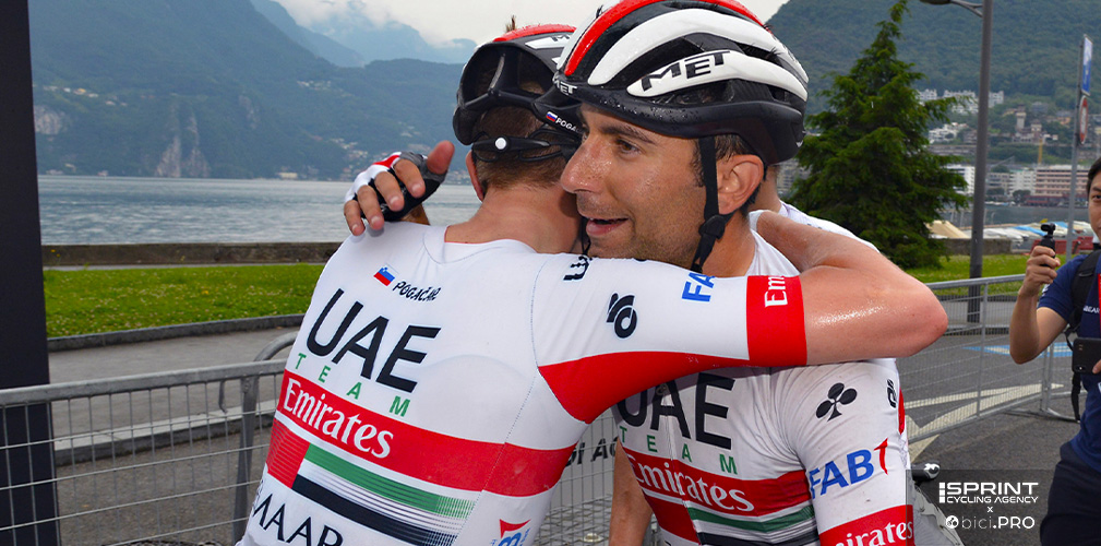 Gp Lugano 2019, vince Ulissi, Pogacar lo abbraccia. Diego vincerà anche il Giro di Slovenia che Tadej chiuderà al quarto posto: la sua epoca d'oro sta per iniziare