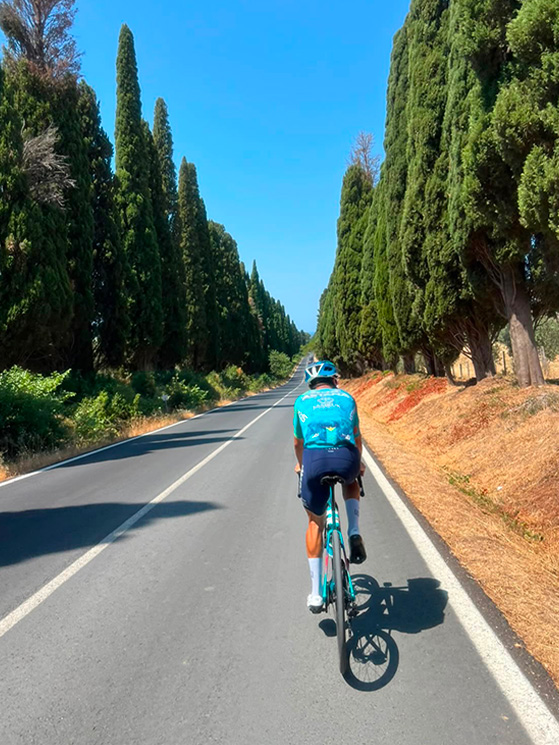 Dopo il Polonia, Ulissi ha trascorso qualche giorno in Toscana, allenandosi sulle strade in cui è cresciuto (immagine Instagram)