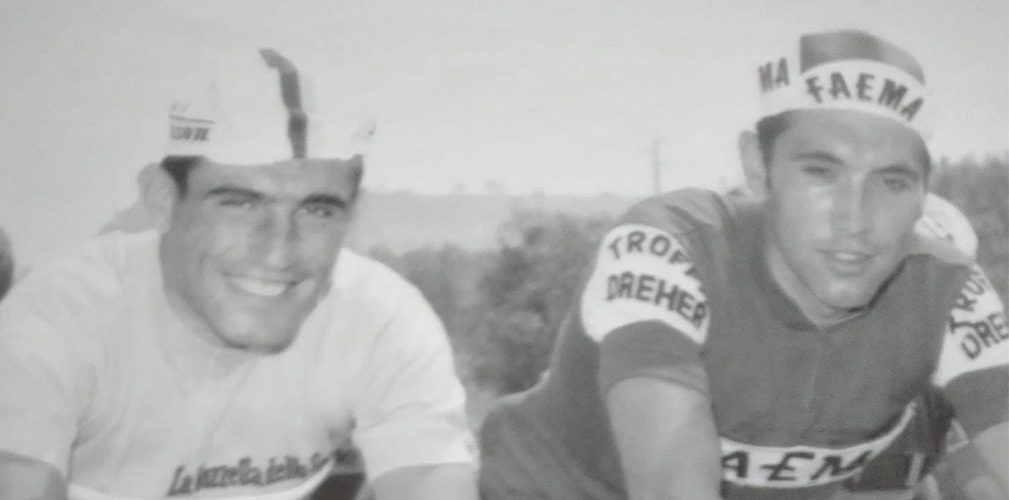 Eddy Merckx, qui con Silvano Schiavon, al Giro 1969 aveva già vinto 4 tappe quando mancava ancora l'ultima settimana