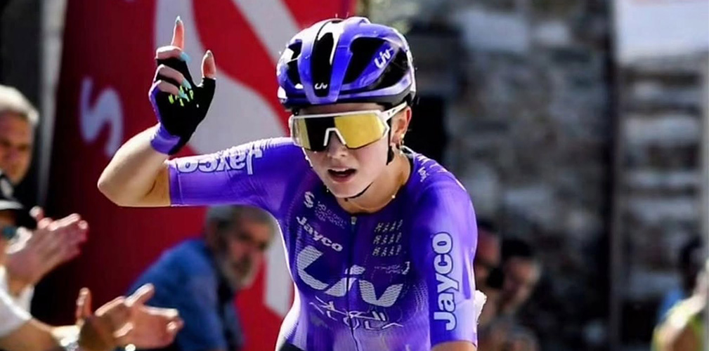 La canadese Sidney Swierenga, 19 anni, ha fatto fruttare la vittoria di forza nella terza frazione (foto Facebook)