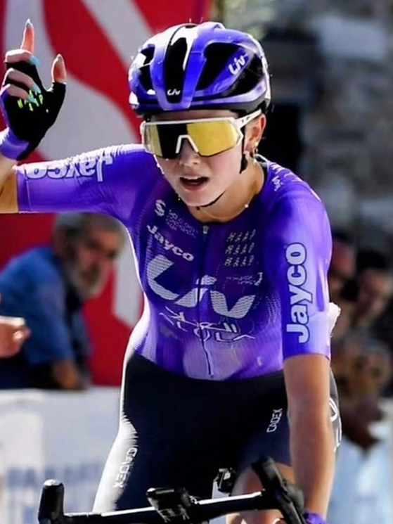 La canadese Sidney Swierenga, 19 anni, ha fatto fruttare la vittoria di forza nella terza frazione (foto Facebook)