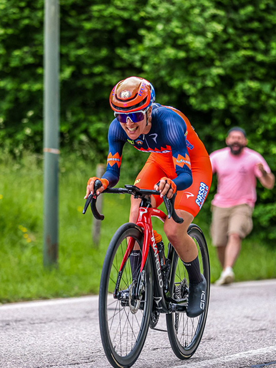 Reghini si trova a suo agio nelle gare dure con salita: si è fatta notare dalla Mayenne alla Vuelta a Burgos (foto Elia Padoin)