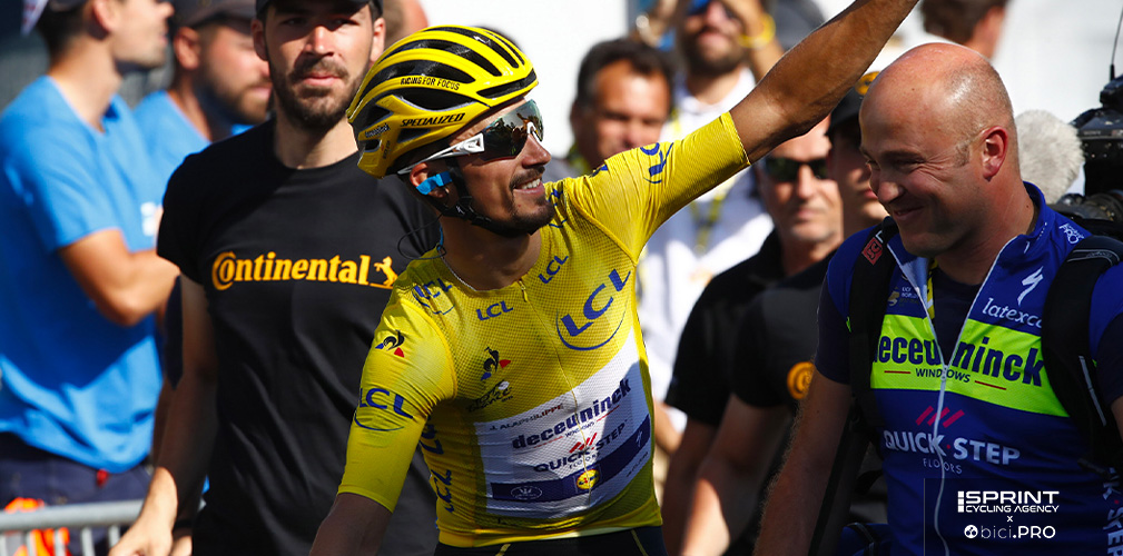 Bramati ricorda bene: Alaphilippe in giallo manda la Francia in visibilio: lo ricorda bene anche Phil Lowe, addetto stampa del team