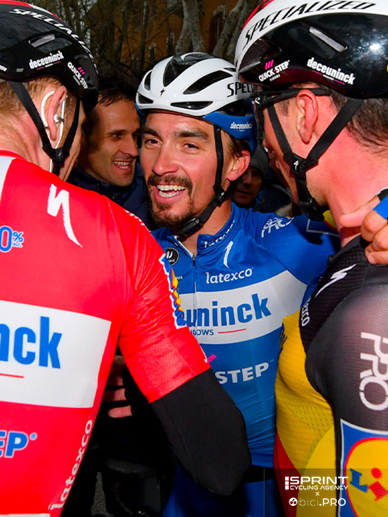 Ancora la Tirreno e ancora una vittoria, ma a Jesi. Alaphilippe è il leader indiscusso della squadra