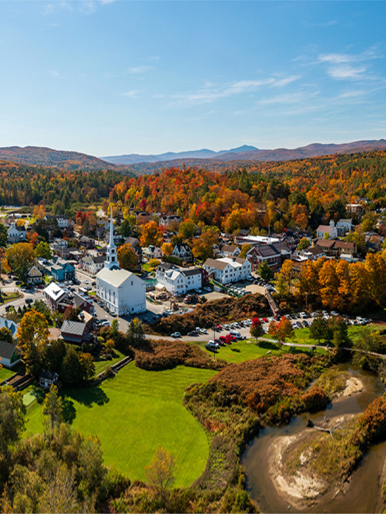 Questa è Stowe, la cittadina del Vermont dove Ciccone si sta allenando, a tre ore da Montreal (depositphotos.com)