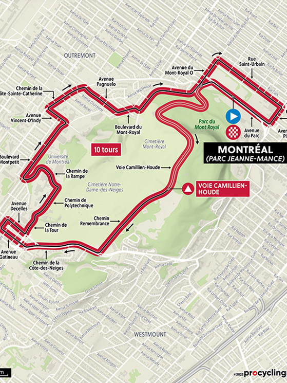 Il circuito di Montreal sarà molto esigente: 13,3 chilometri da ripetere più volte per le varie categorie