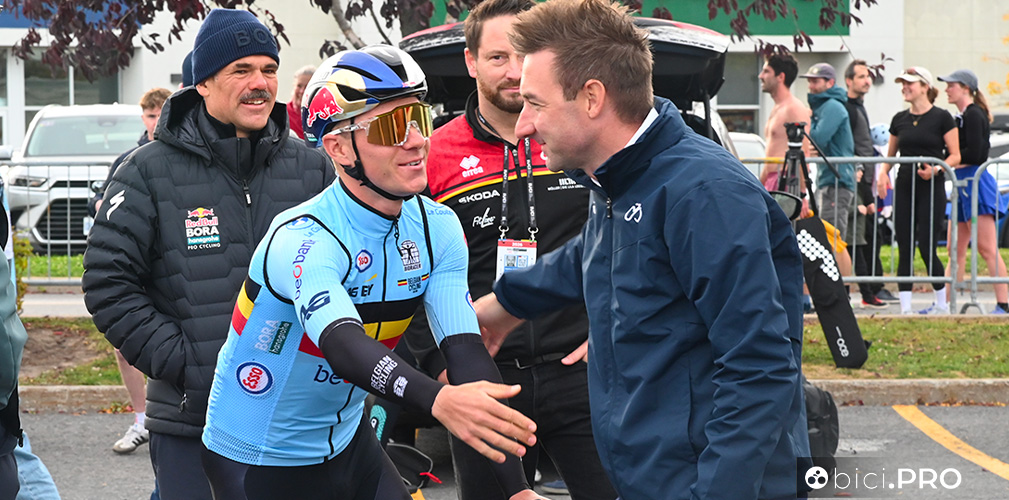 Prima del via da Brossard, Evenepoel e Viviani: Remco era neopro' nella Quick Step del 2019 in cui Elia vinse gli europei e la tappa del Tour