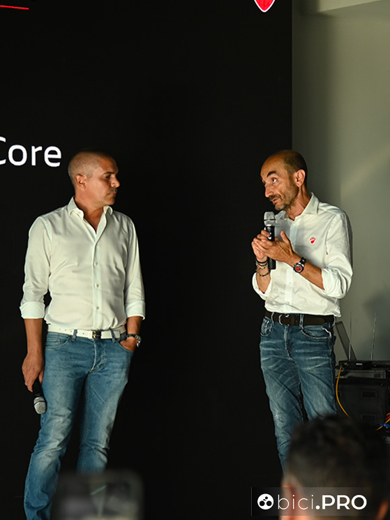 Philippe Zecchetto e Stefano Domenicali, così da sinistra, hanno spiegato la strategia DMT e Ducati
