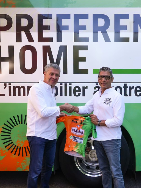 Stephan Gaudry è il general manager della St Michel. La foto sugella l'accordo anche per il futuro con Preference Home
