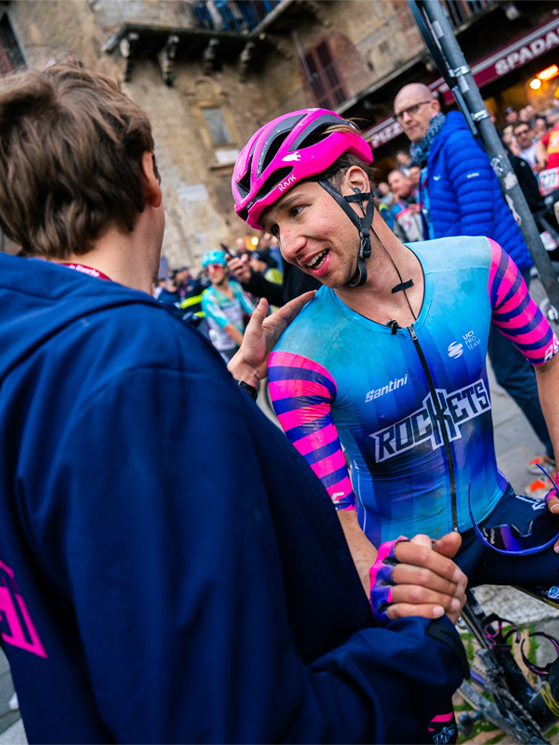 Sergio Meris, Unibet Rose Rockets, Strade Bianche (foto Instagram)