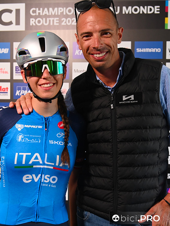 Azzurra Ballan, accompagnata da suo padre Alessandro, ha ammesso di non aver avuto le gambe dei giorni migliori