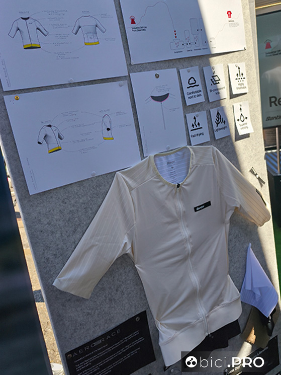 La maglia Aero Race di Santini è realizzata in Polartec Power Dry con Carbonio Riciclato